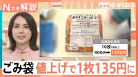 ごみ袋値上げで1枚135円に「何のために働いているのか」有料化でごみ削減日本一の市も…「生ごみ処理機」に補助金制度も【Nスタ解説】