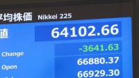 【速報】日経平均株価、一時3600円以上値下がり　米金利高に警戒感で半導体株安受け　半導体大手・TSMCの決算発表前に利益確定売りも