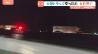 シカと衝突し停車中の車に大型トラック突っ込む　女性(22)死亡　運転の男(46)を逮捕　愛知・新城市の新東名高速道路