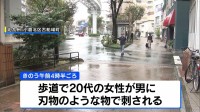 女性が刃物のような物で刺されけが、男は逃走　北九州市小倉北区の歩道