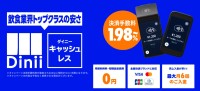 【ダイニーキャッシュレス申込開始】飲食店に特化した決済サービス、手数料負担を軽減、シームレスな会計も【手数料割引キャンペーン】