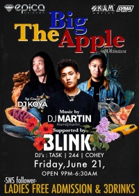 人気クリエイターlilhoneyprincessのブランド「BLINK」と「THE BIG APPLE」が沖縄最大CLUB「epica OKINAWA」でコラボパーティー