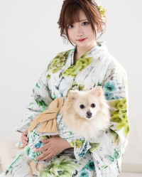 新色ペット浴衣「牡丹と薔薇」が「ONEKOSAMA OINUSAMA」から登場！おそろい浴衣も同時販売開始