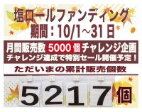 「塩ロールファンディング」成功！リヨンソレイユの塩ロール、月間販売個数5,000個を突破