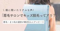 キッズの眉毛サロン利用、意識が高まる中で保護者の本音とは？「眉毛とまつ毛の専門店」が調査