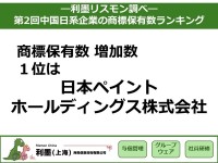商標保有数から見る日本企業の中国市場動向：リスクモンスターチャイナが「第2回中国日系企業の商標保有数ランキング」を発表