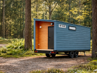 岐阜県産材を活用したトレーラー型ハウス「GF-BASE」登場、森の空間をどこへでも