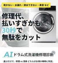 AIがドラム式洗濯機の不具合を即時診断、修理費用の目安も提示