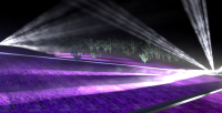 芝ざくら滝上公園で「TAKINOUE PINK AURORA」開催、夜空に輝くピンクのオーロラを体感