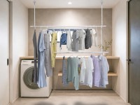 洗濯スペースを2倍に活用できる室内屋外兼用伸縮式2段ものほし発売