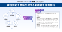オプティム、病院向け生成AIサービスで病歴要約の自動生成機能を提供開始