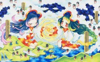 アーティスト・金田涼子が個展「うつろいの渚、こだます深山」を大丸東京店で開催