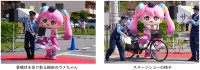 YouTubeアニメ「HELLO OSAKA」の梅田のウメちゃんが一日警察署長に就任