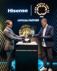 Hisense and FIFA Offer First Look for Fans at FIFA Club World Cup 2025™ Trophy at CES 2025