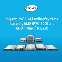 Supermicro（スーパーマイクロ）、AIデータセンター向けにAMD EPYC™ 9005シリーズCPUとAMD Instinct™ MI325X GPUを搭載した新しいサーバーと GPUアクセラレーションシステムを発表