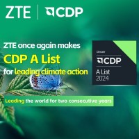 ZTE、気候変動対策におけるリーダーシップで名誉あるCDP Aリストに再度選出、グローバルな気候変動へのリーダーシップの強化