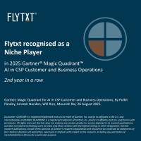 Flytxt、2025年Gartner® Magic Quadrant™でCSP顧客・業務向けAIのニッチプレーヤーを2年連続で受賞