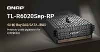 QNAP、4U 60ベイの高密度SAS/SATA JBODを発表、企業向けにペタバイト規模の拡張を実現
