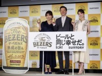 ビール好きも納得のノンアルビール！ サントリー『ザ・ベゼルズ』新CM発表会に浅野忠信、ヒコロヒー、松村沙友理が登場