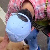 『焼き芋屋さんのおじさん』が降りてきて、散歩中の犬に…優しい世界すぎる『まさかの光景』が47万再生「なんて粋なおじさま」「犬好き伝わる」