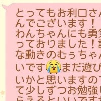 保育園に初登園した子犬→先生からLINEで届いた『中間報告』が泣けると230万表示「なんか涙出てきた…」「独特な誘い方の動きｗ」と反響