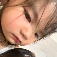 悪いことをしてパパに叱られてしまった女の子→すかさず『大型犬』に抱きつき、泣いた結果…包容力がありすぎる『心あたたまる光景』に反響