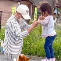 3歳の女の子が『公園の遊具に登った』結果→犬が『高い所で危ない』と心配して…愛を感じる行動に反響「守ろうとしてる」「優しいお姉さん」