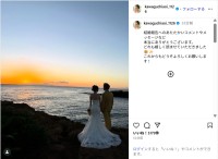 川口葵、武尊とのウエディングショットで祝福に感謝！ファン反響「映画のワンシーンみたい！」「末永くお幸せに」