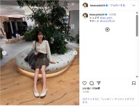 FRUITS ZIPPER鎮西寿々歌、すらり美脚のミニスカートコーデ公開！「可愛すぎ！」「スタイル良すぎる」