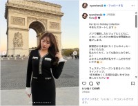 小嶋陽菜、華やか黒ワンピのパリ撮影ショット公開！「どの瞬間も可愛すぎ」「ますます魅力的」
