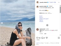 安田美沙子、ビーチですらり美脚ショット公開！「可愛い」「綺麗」