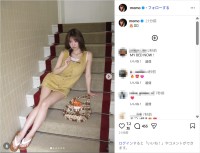 TWICEモモ、スラリ美脚のミニワンピ姿公開！「全部かわちい」「綺麗」